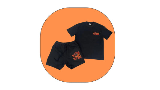 Black shirt and shorts set