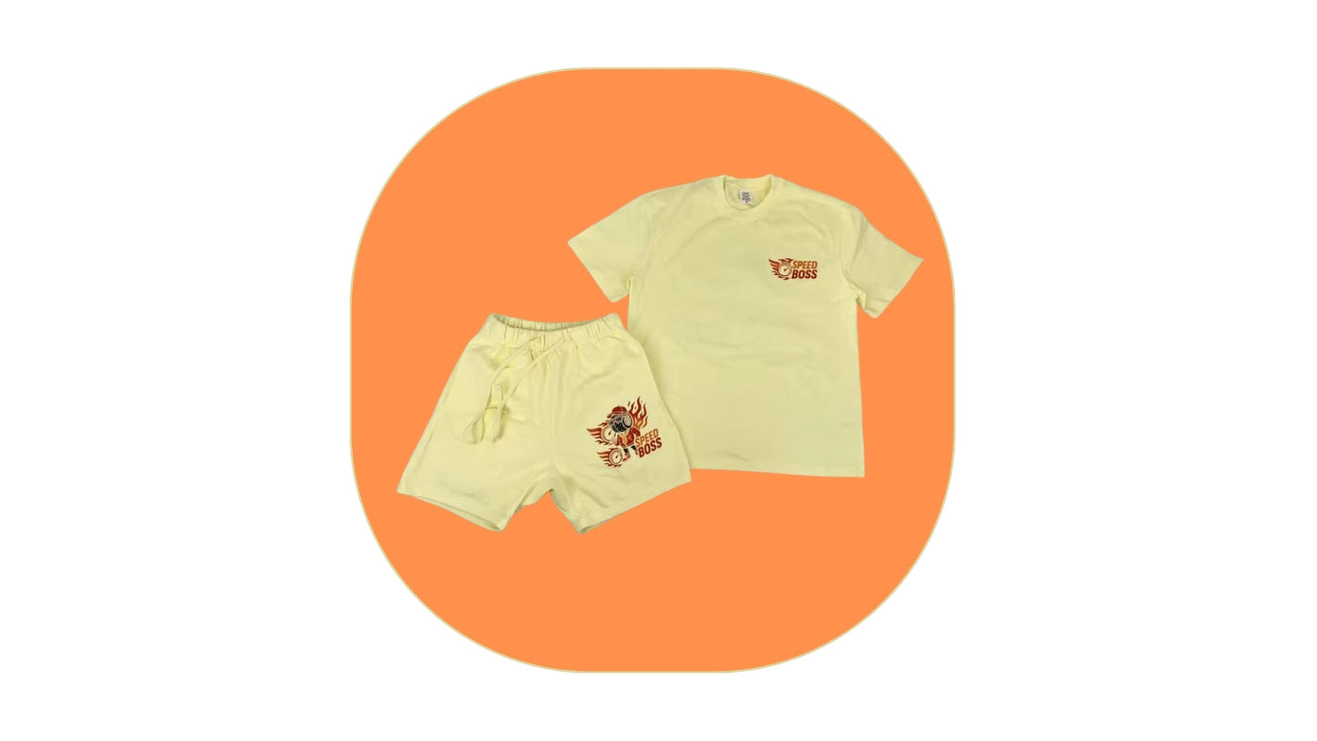 Yellow shirt and shorts set